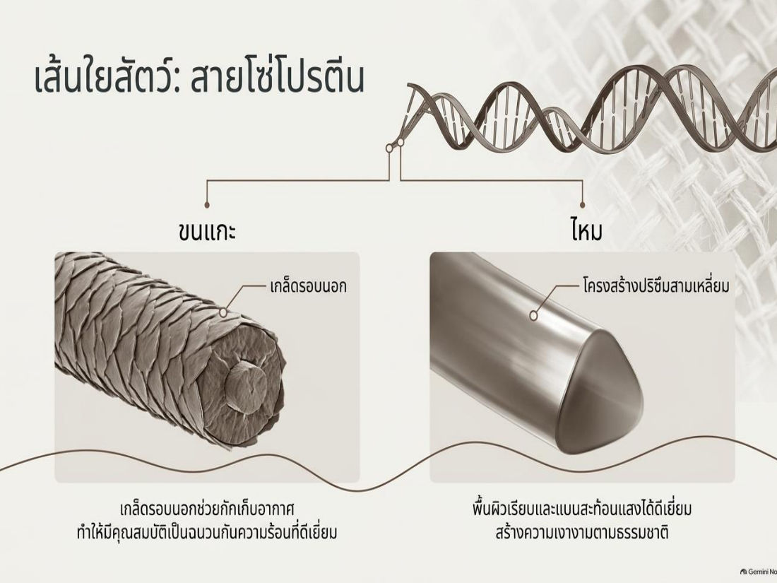 เส้นใยสัตว์: ขนแกะ vs ไหม