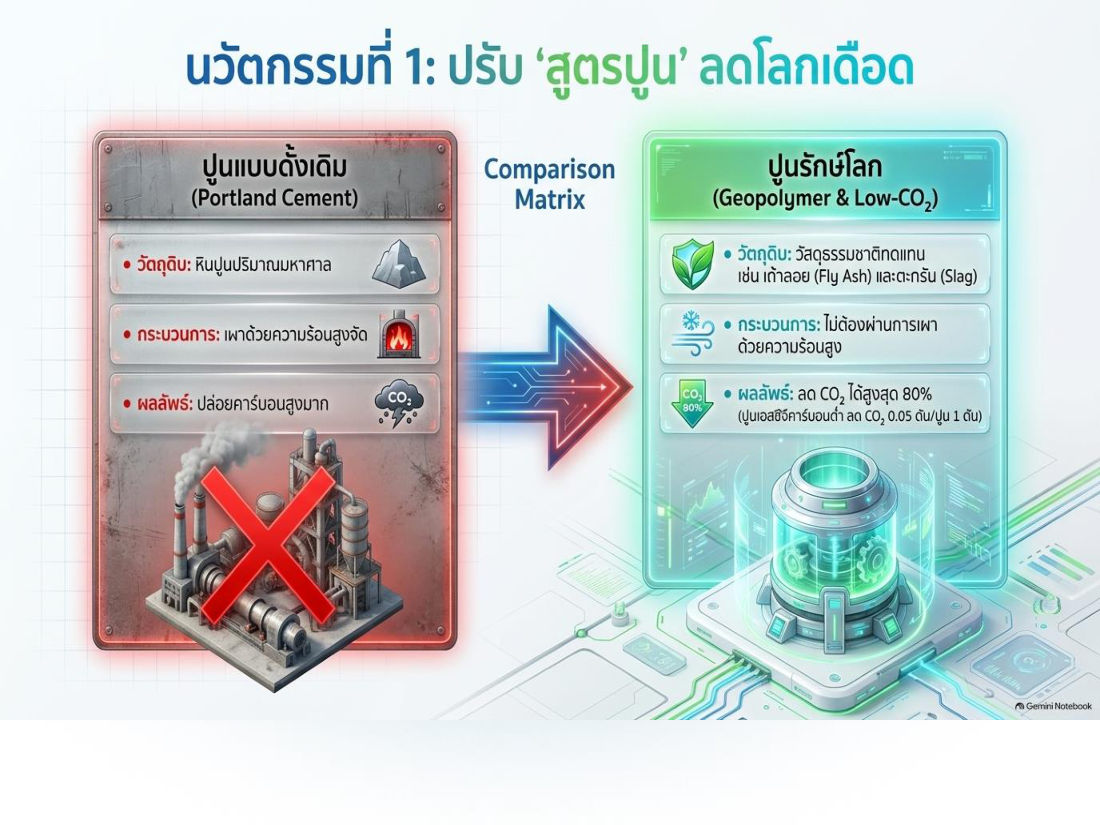 นวัตกรรมที่ 1 ปรับสูตรปูน